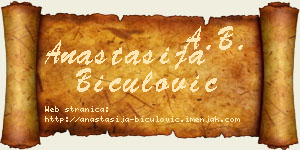 Anastasija Biculović vizit kartica
